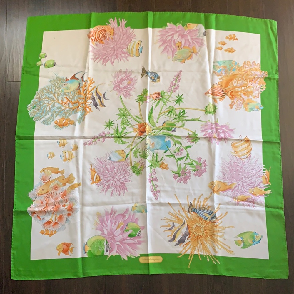 Salvatore Ferragamo 100% Silk Scarf